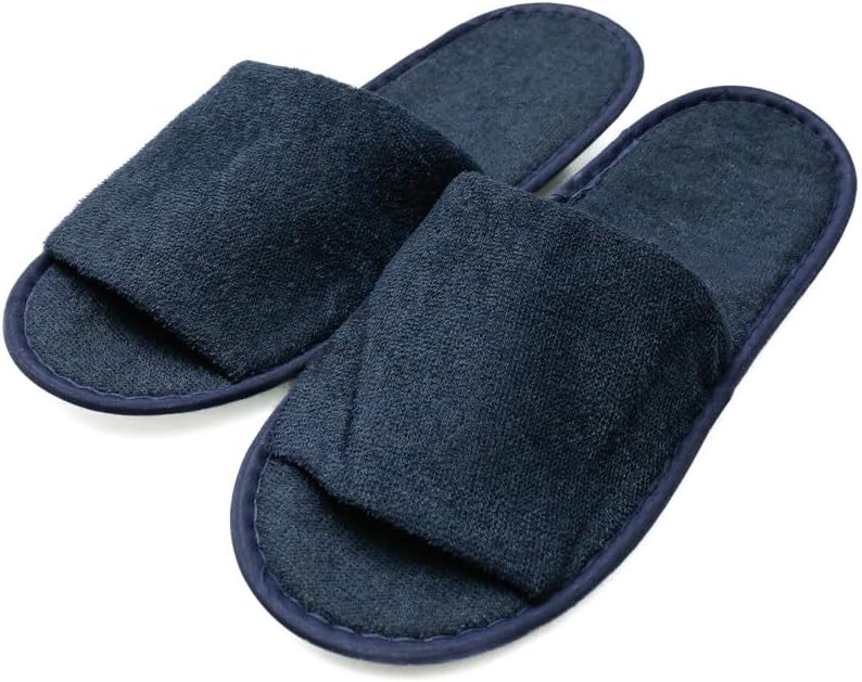 Daiso Folding Slippers - Pile Fabric - Blue - 11.0In (28cm) - Image 2